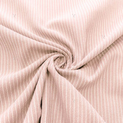 Woven Striped Cotton TISFI Tea Rose / White